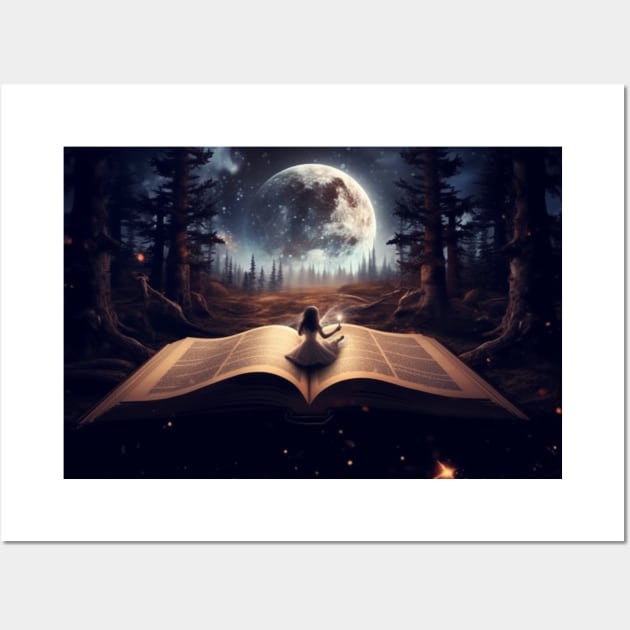 Living Book - Spellbinding Night Wall Art by LukeAiWalker